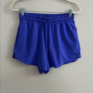 Athleta royal blue nylon shorts size small